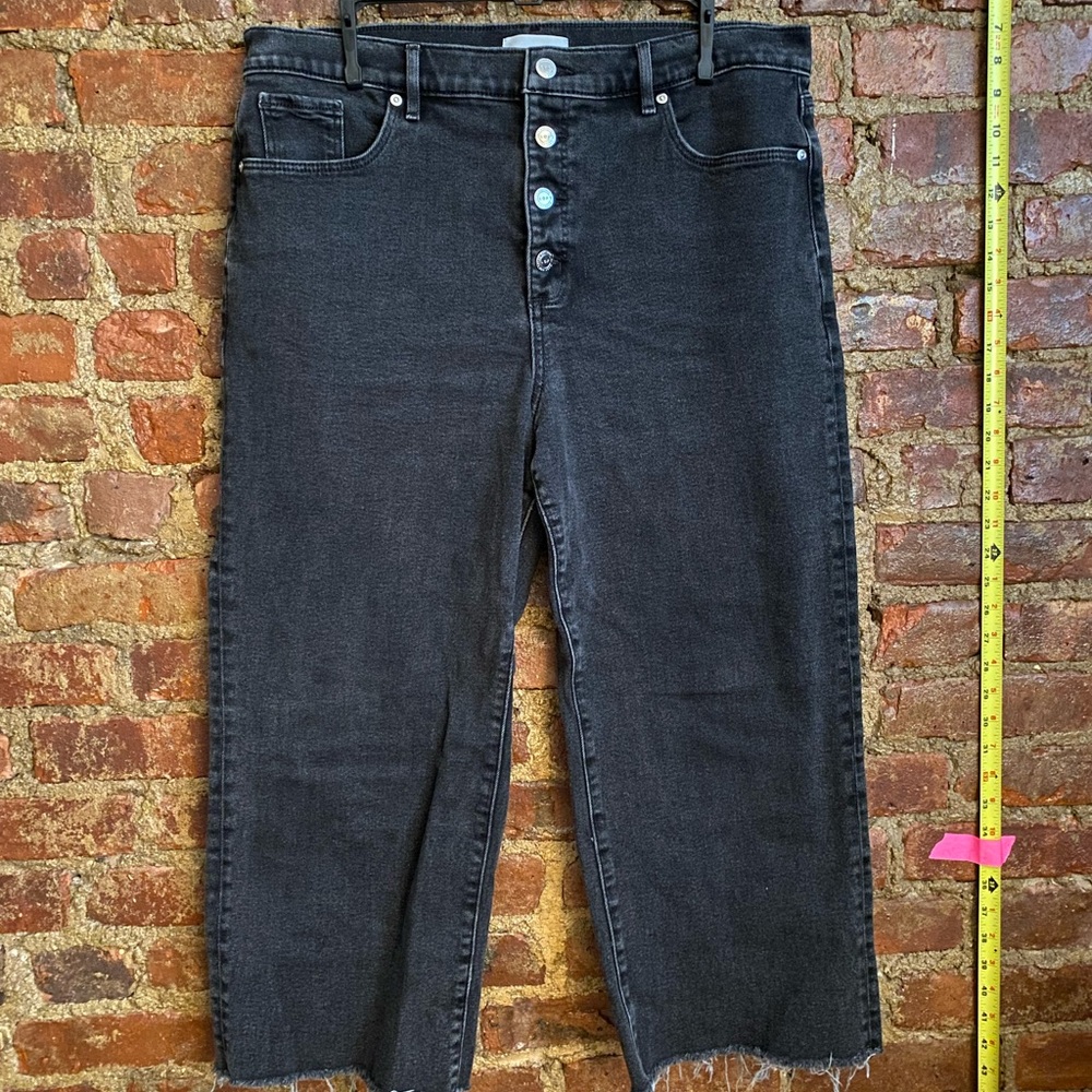 LOFT high waisted wide leg jeans